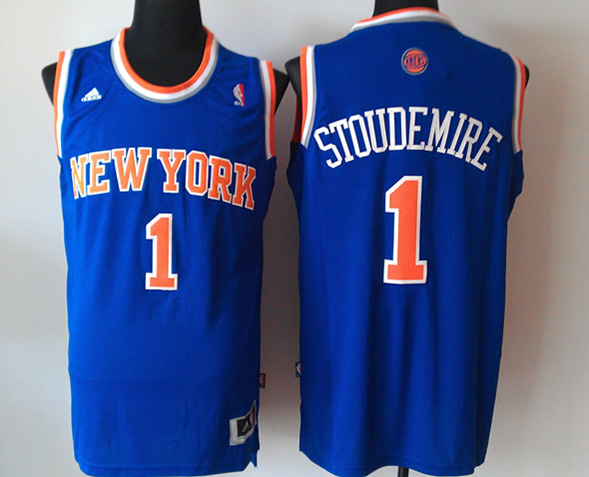 NBA New York Knicks 1 Amar'e Stoudemire New Revolution 30 Swingman Blue 2012 New Jersey